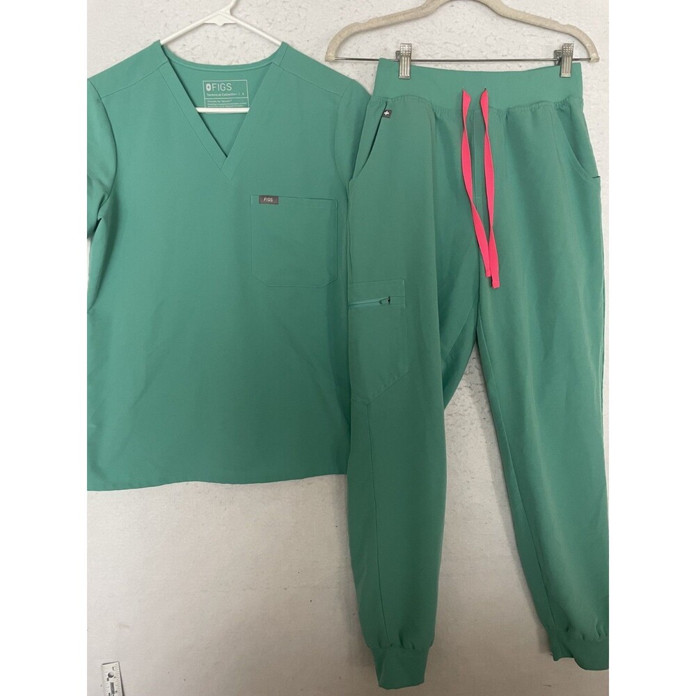 FIGS Scrub Set Womens Size S Joggers High Waisted Zamora Catarina Surgical Green